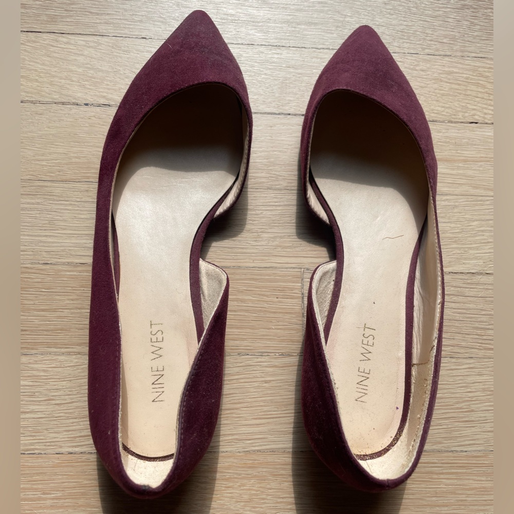 Nine West Women's Marroon Flats